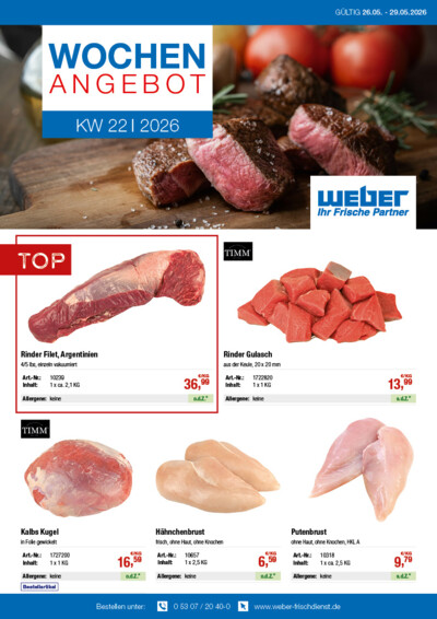 Wochenangebot von WEBER
