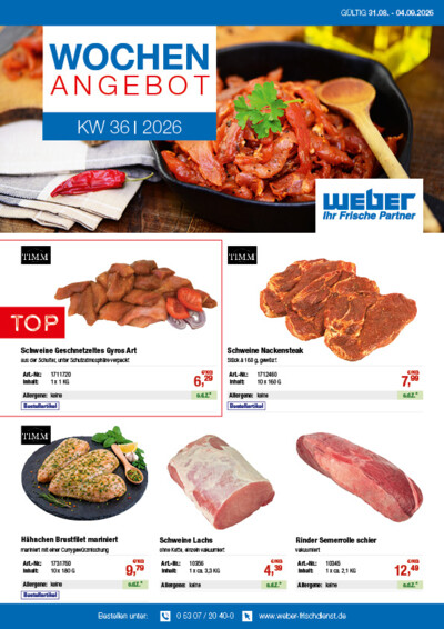 Wochenangebot von WEBER