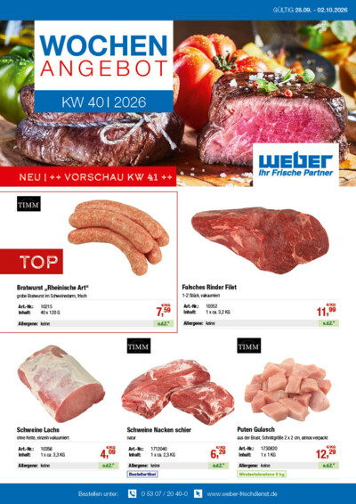 Wochenangebot von WEBER