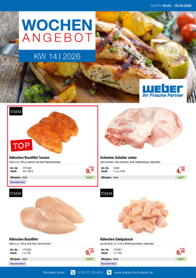 Wochenangebot von WEBER