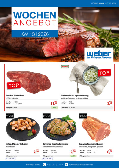 Wochenangebot von WEBER