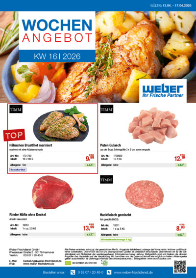 Wochenangebot von WEBER