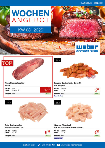 Wochenangebot von WEBER