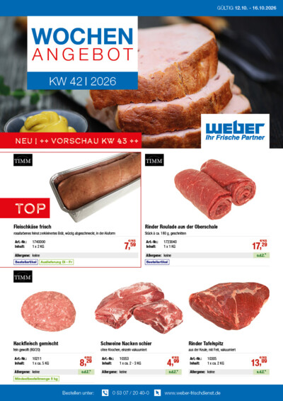Wochenangebot von WEBER