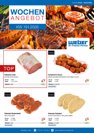 Wochenangebot von WEBER