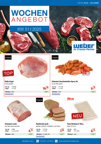 Wochenangebote von WEBER