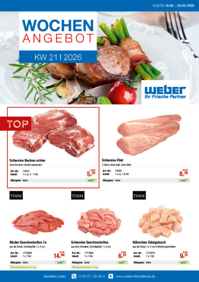 Wochenangebot von WEBER