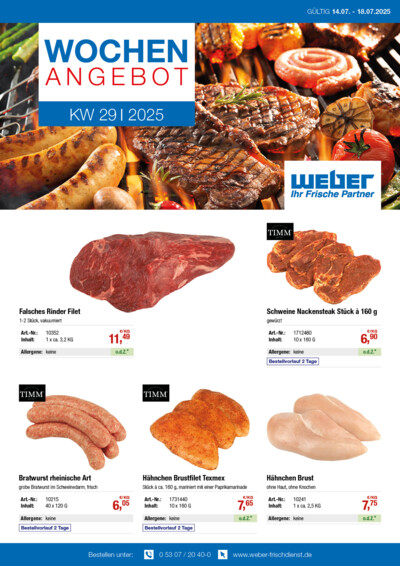 Wochenangebote von WEBER