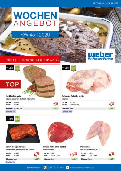 Wochenangebot von WEBER