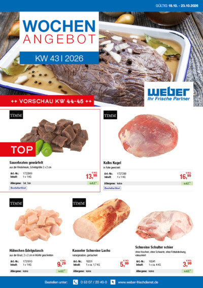 Wochenangebot von WEBER