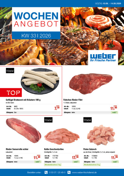 Wochenangebot von WEBER