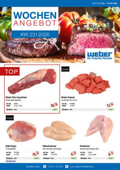Wochenangebot von WEBER