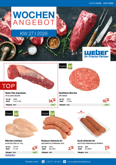 Wochenangebot von WEBER