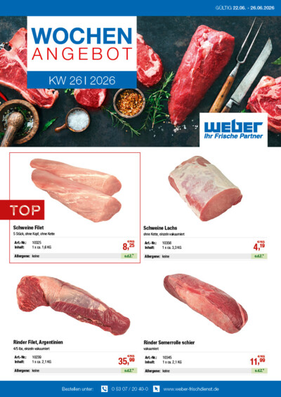 Wochenangebot von WEBER