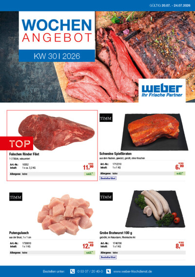 Wochenangebot von WEBER