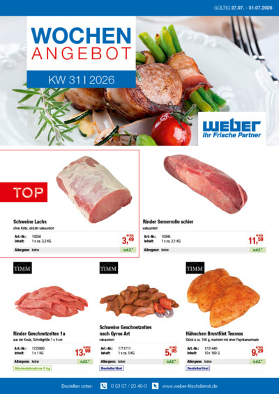 Wochenangebot von WEBER