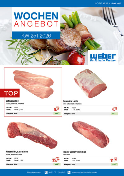 Wochenangebot von WEBER