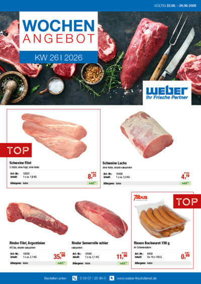 Wochenangebot von WEBER