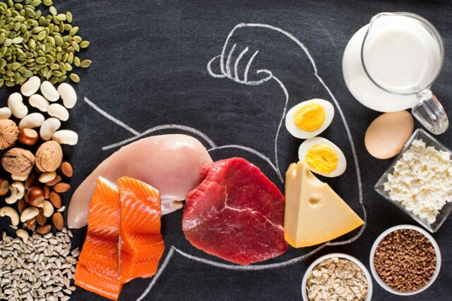 Eiweiß - Fisch Fleisch Käse Eier Milch Nüsse Samen 