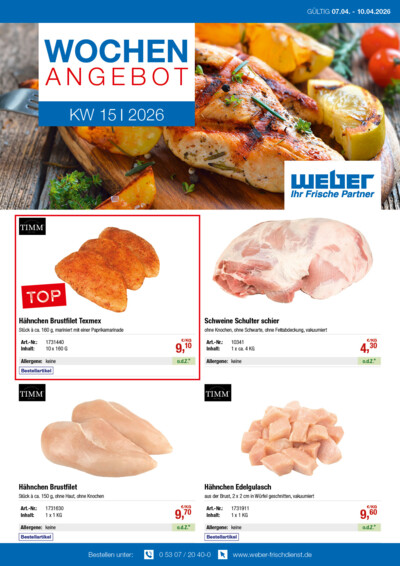 Wochenangebot von WEBER