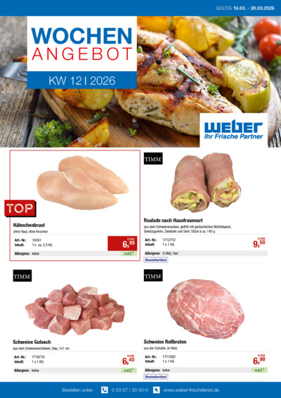 Wochenangebot von WEBER